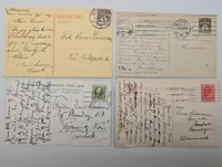 Collection of Four Vintage European Topographical and Art Postcards