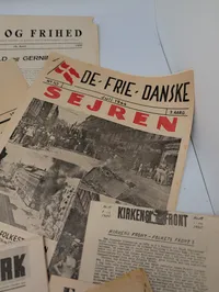Samling af danske illegale modstandsblade fra 2. verdenskrig