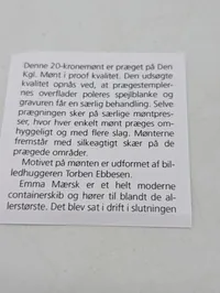 Den Kongelige Mønt 20 Kroner 2011 Emma Mærsk Skibsmønt i Æske