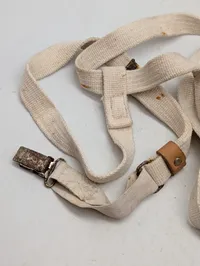 Østtysk NVA Makarov PM skulderhylster i læder med hvide stropper