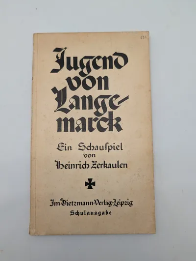 Heinrich Zerkaulen, Jugend von Langemarck, Dietzmann-Verlag Leipzig