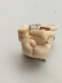 Antik JAPANESE HAND CARVED EROTIC NETSUKE FIGURES EDO / MEIJI PERIODE