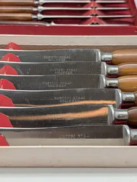 Raadvad and Solingen Vintage Cutlery Set with Fruit Knives and Stand