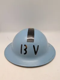 Canadisk G.S.W. MK I Stålhjelm fra 1941 med Civilforsvarsmaling