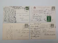 Lot of 4 Vintage Postcards including Raphael Tuck & Sons Oilette