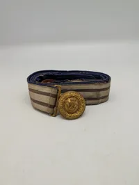 Tysk WW1  officersbælte med forgyldt spænde,  monogram