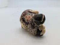Antik JAPANESE HAND CARVED EROTIC NETSUKE FIGURES EDO / MEIJI PERIODE 