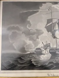 Wilhelm Lucas Møller, Maritimt Søslag, 1799, W. L. Møller, Søkadettegning, 