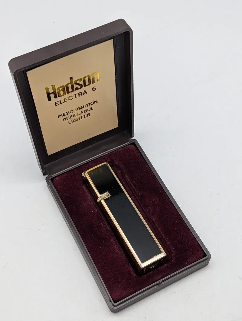 Hadson Electra 6 Piezo Ignition Refillable Lighter in Presentation Case