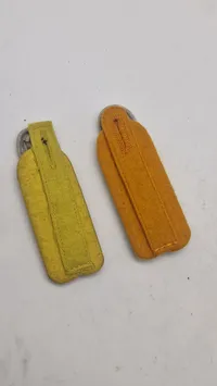 WWII German Major Shoulder Boards — Yellow Waffenfarbe, Braided Silver Cord